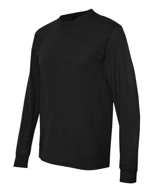 Jerzees 21ML Adult DRI-POWER SPORT Long-Sleeve T-Shirt #color_BLACK