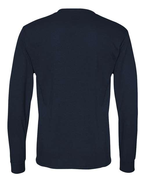 Jerzees 21ML Adult DRI-POWER SPORT Long-Sleeve T-Shirt #color_J NAVY