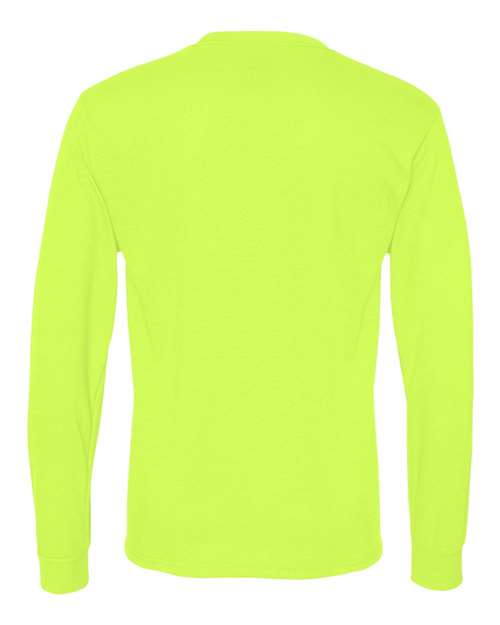 Jerzees 21ML Adult DRI-POWER SPORT Long-Sleeve T-Shirt #color_SAFETY GREEN