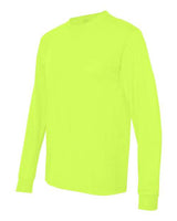 Jerzees 21ML Adult DRI-POWER SPORT Long-Sleeve T-Shirt #color_SAFETY GREEN