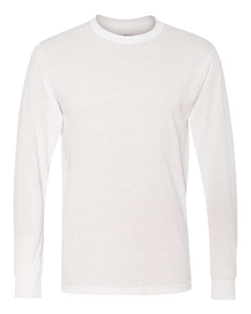 Jerzees 21ML Adult DRI-POWER SPORT Long-Sleeve T-Shirt #color_WHITE