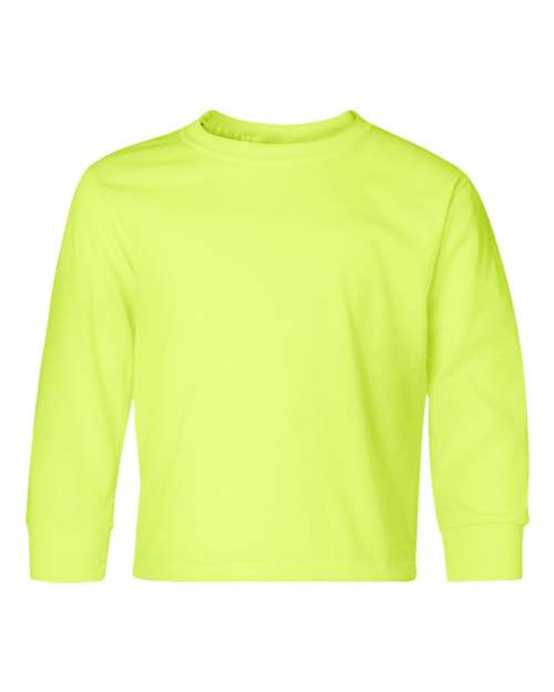 Jerzees 29BL Youth DRI-POWER ACTIVE Long-Sleeve T-Shirt #color_SAFETY GREEN