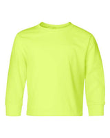 Jerzees 29BL Youth DRI-POWER ACTIVE Long-Sleeve T-Shirt #color_SAFETY GREEN