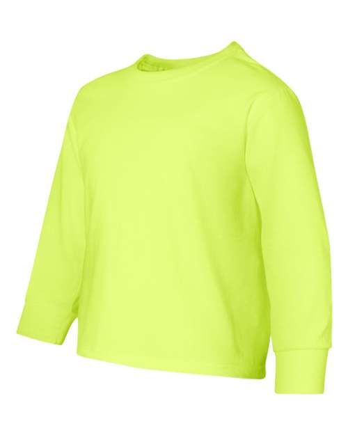 Jerzees 29BL Youth DRI-POWER ACTIVE Long-Sleeve T-Shirt #color_SAFETY GREEN