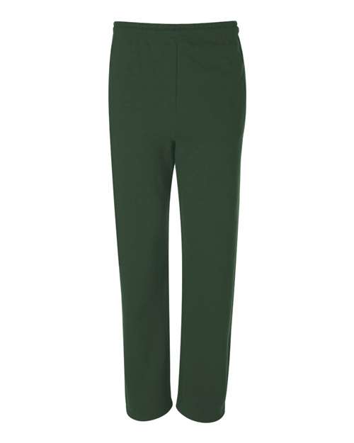 Jerzees 974MP Adult NuBlend Open-Bottom Fleece Sweatpants #color_FOREST GREEN