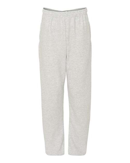 Jerzees 974MP Adult NuBlend Open-Bottom Fleece Sweatpants #color_ASH
