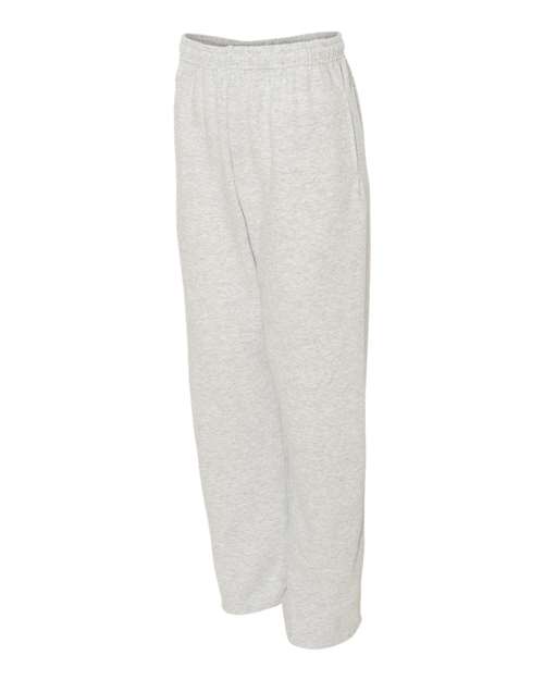 Jerzees 974MP Adult NuBlend Open-Bottom Fleece Sweatpants #color_ASH