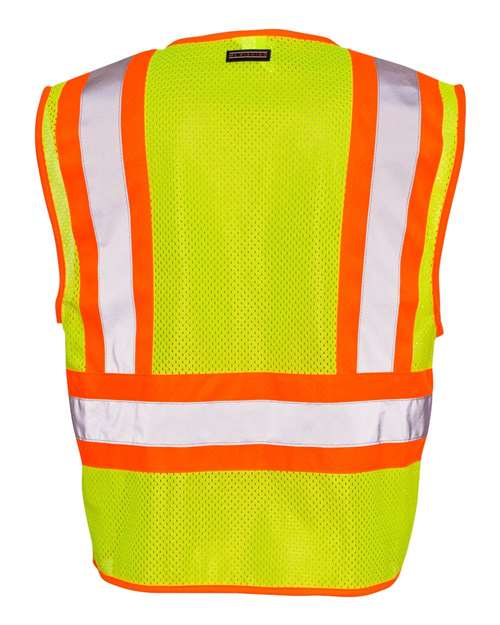 Kishigo 1055-1056 Ultra-Cool Contrasting Mesh Vest #color_Lime