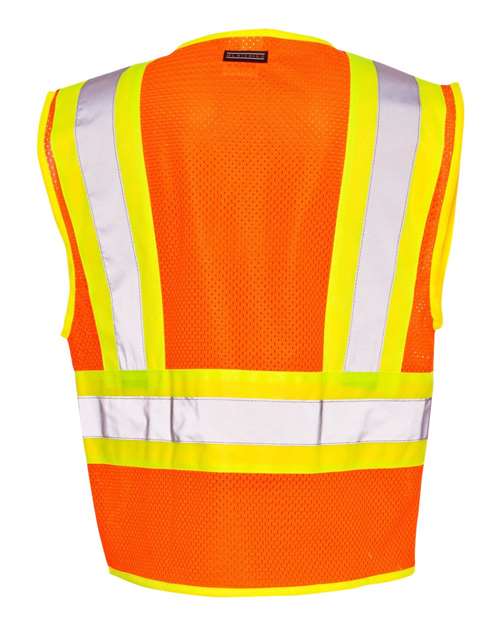 Kishigo 1055-1056 Ultra-Cool Contrasting Mesh Vest #color_Orange