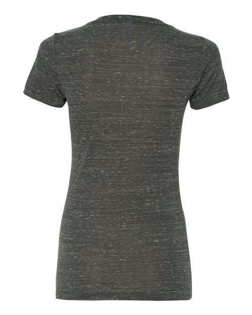 Bella + Canvas B6035 Ladies' Jersey Short-Sleeve Deep V-Neck T-Shirt #color_CHARCOAL MARBLE
