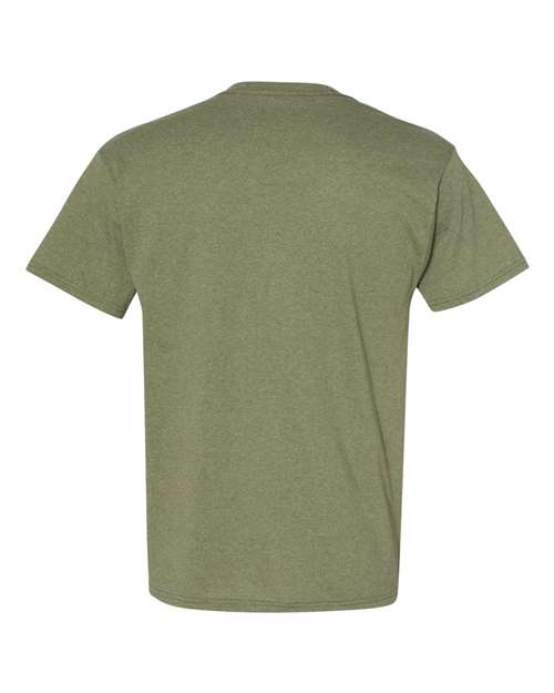 Hanes 5170 Unisex 50/50 T-Shirt #color_HEATHER GREEN