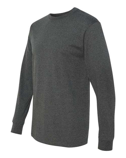 Jerzees 29L Adult DRI-POWER ACTIVE Long-Sleeve T-Shirt #color_BLACK HEATHER