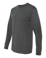 Jerzees 29L Adult DRI-POWER ACTIVE Long-Sleeve T-Shirt #color_BLACK HEATHER