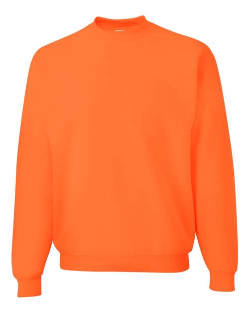 Jerzees 4662 Adult Super Sweats NuBlend Fleece Crew #color_SAFETY ORANGE