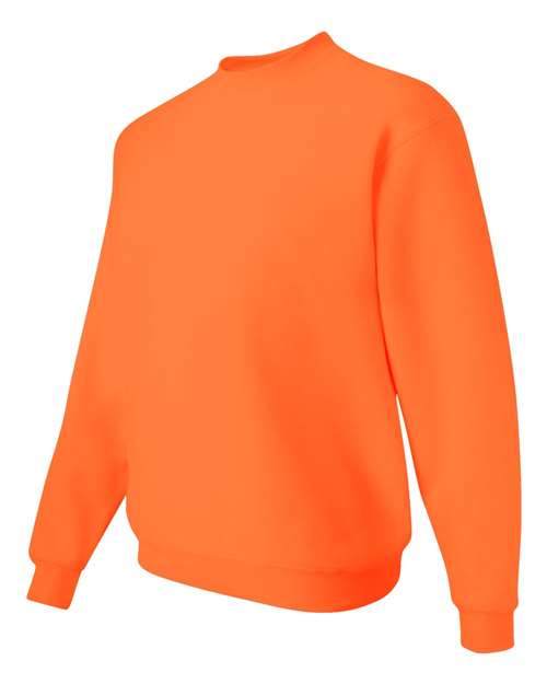 Jerzees 4662 Adult Super Sweats NuBlend Fleece Crew #color_SAFETY ORANGE
