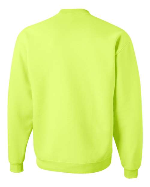 Jerzees 4662 Adult Super Sweats NuBlend Fleece Crew #color_SAFETY GREEN