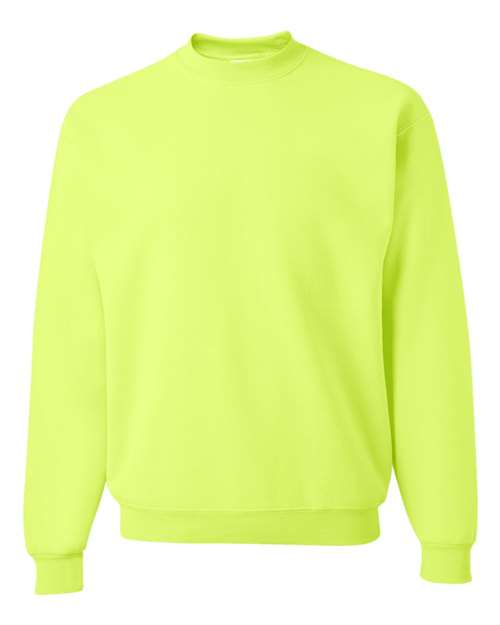 Jerzees 4662 Adult Super Sweats NuBlend Fleece Crew #color_SAFETY GREEN