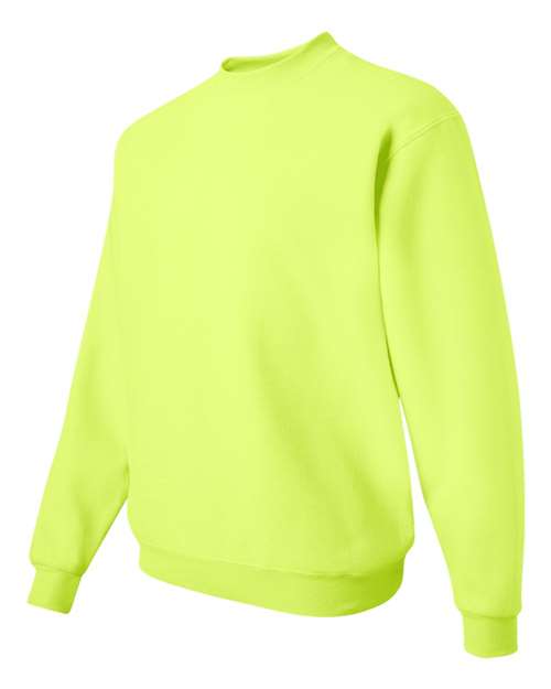 Jerzees 4662 Adult Super Sweats NuBlend Fleece Crew #color_SAFETY GREEN
