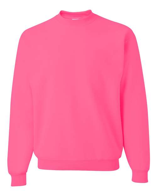 Jerzees 562 Adult NuBlend FleeceCrew #color_NEON PINK