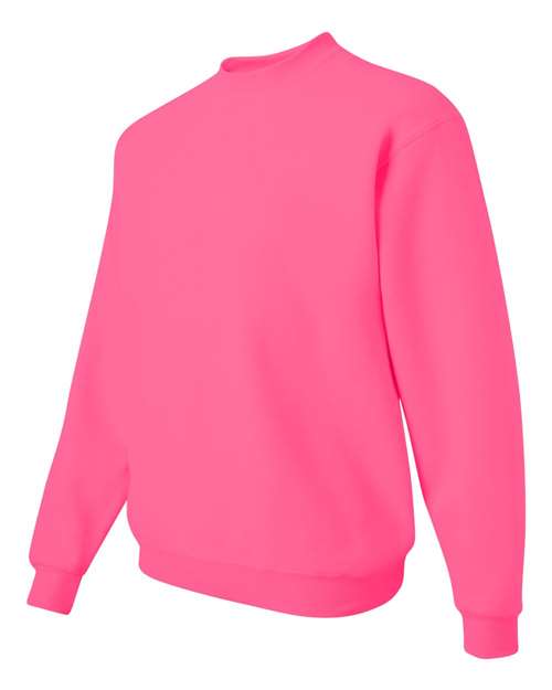 Jerzees 562 Adult NuBlend FleeceCrew #color_NEON PINK