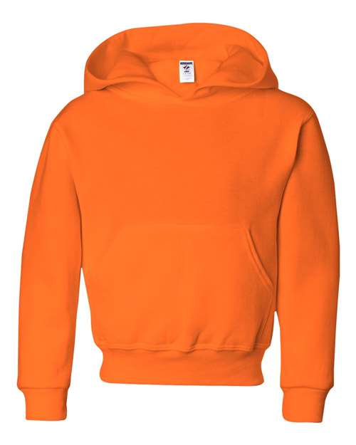 Jerzees 996Y Youth NuBlend Fleece Pullover Hooded Sweatshirt #color_SAFETY ORANGE