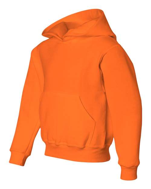 Jerzees 996Y Youth NuBlend Fleece Pullover Hooded Sweatshirt #color_SAFETY ORANGE