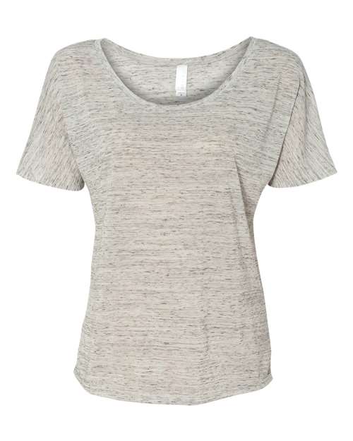 Bella + Canvas 8816 Ladies' Slouchy Scoop-Neck T-Shirt #color_WHITE MARBLE