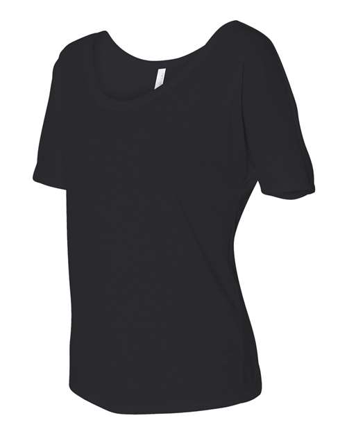 Bella + Canvas 8816 Ladies' Slouchy Scoop-Neck T-Shirt #color_BLACK