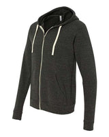 Bella + Canvas 3909 Unisex Triblend Sponge Fleece Full-Zip Hoodie #color_CHAR-BLACK TRIB