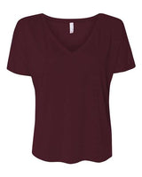 Bella + Canvas 8815 Ladies' Slouchy V-Neck T-Shirt #color_MAROON