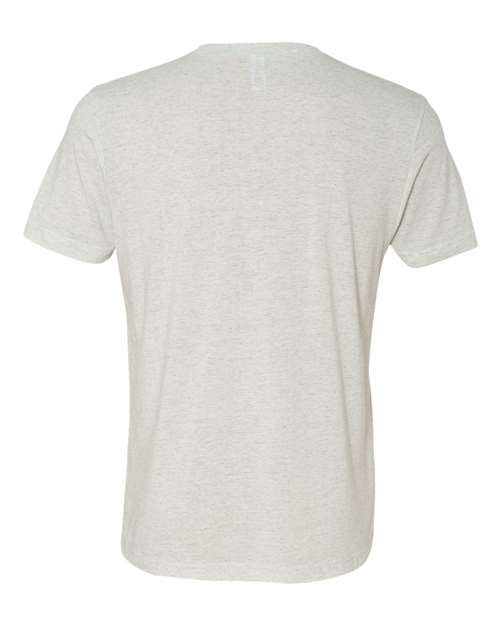 Bella + Canvas 3125 Men's Triblend Short-Sleeve Henley #color_WHT FLECK TRIBLD