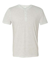 Bella + Canvas 3125 Men's Triblend Short-Sleeve Henley #color_WHT FLECK TRIBLD