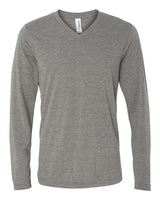 Bella + Canvas 3425 Unisex Jersey Long-Sleeve V-Neck T-Shirt #color_GREY TRIBLEND