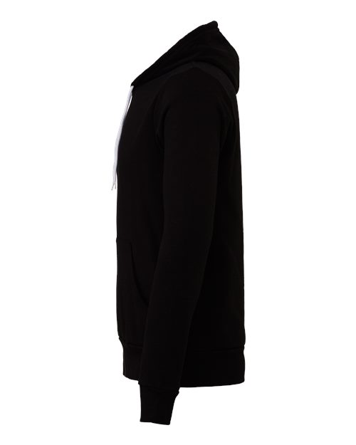 Bella + Canvas 3719 Unisex Sponge Fleece Pullover Hooded Sweatshirt #color_BLACK