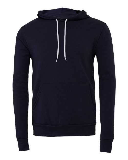 Bella + Canvas 3719 Unisex Sponge Fleece Pullover Hooded Sweatshirt #color_NAVY