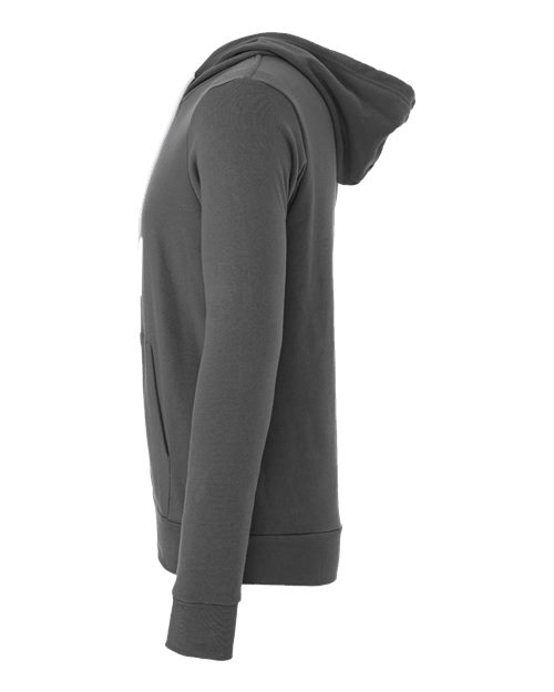 Bella + Canvas 3739 Unisex Poly-Cotton Fleece Full-Zip Hooded Sweatshirt #color_ASPHALT