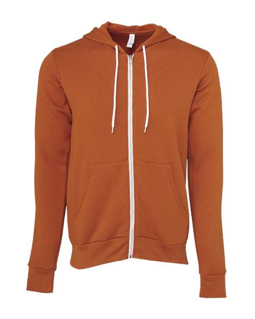 Bella + Canvas 3739 Unisex Poly-Cotton Fleece Full-Zip Hooded Sweatshirt #color_AUTUMN