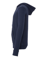 Bella + Canvas 3739 Unisex Poly-Cotton Fleece Full-Zip Hooded Sweatshirt #color_NAVY