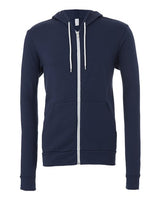 Bella + Canvas 3739 Unisex Poly-Cotton Fleece Full-Zip Hooded Sweatshirt #color_NAVY
