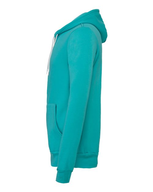 Bella + Canvas 3739 Unisex Poly-Cotton Fleece Full-Zip Hooded Sweatshirt #color_TEAL
