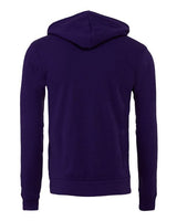 Bella + Canvas 3739 Unisex Poly-Cotton Fleece Full-Zip Hooded Sweatshirt #color_TEAM PURPLE