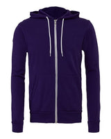 Bella + Canvas 3739 Unisex Poly-Cotton Fleece Full-Zip Hooded Sweatshirt #color_TEAM PURPLE