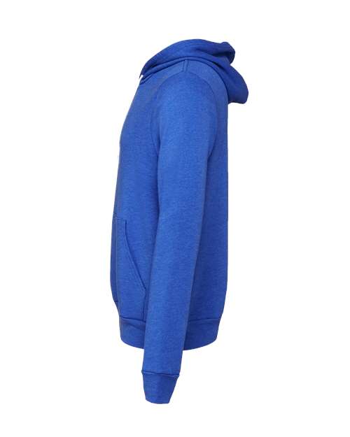 Bella + Canvas 3739 Unisex Poly-Cotton Fleece Full-Zip Hooded Sweatshirt #color_TRUE ROYAL