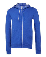 Bella + Canvas 3739 Unisex Poly-Cotton Fleece Full-Zip Hooded Sweatshirt #color_TRUE ROYAL