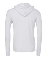 Bella + Canvas 3739 Unisex Poly-Cotton Fleece Full-Zip Hooded Sweatshirt #color_WHITE
