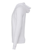 Bella + Canvas 3739 Unisex Poly-Cotton Fleece Full-Zip Hooded Sweatshirt #color_WHITE