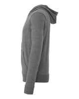 Bella + Canvas 3739 Unisex Poly-Cotton Fleece Full-Zip Hooded Sweatshirt #color_DEEP HEATHER