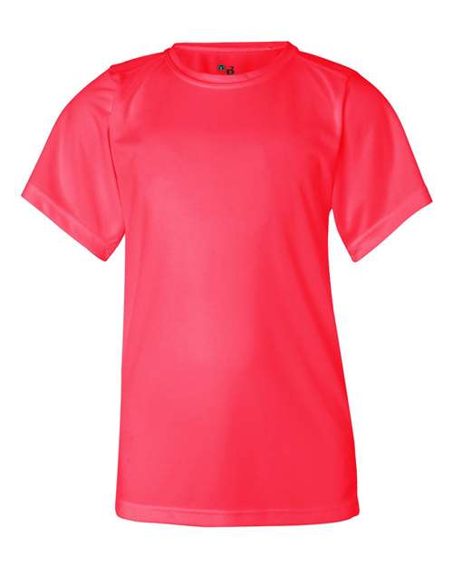 Badger 2120 Youth B-Core T-Shirt #color_Hot Coral