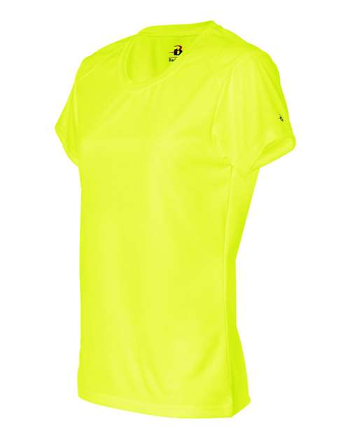 Badger 4160 Women’s B-Core T-Shirt #color_Safety Yellow