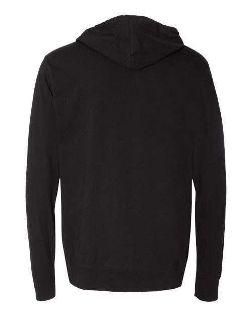 Independent Trading Co. SS150J Lightweight Hooded Pullover T-Shirt #color_Black